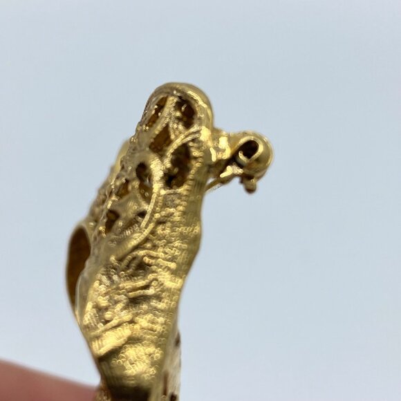 Vtg Large 3" Gold-Tone Filigree Bow Ribbon Brooch Statement Pin 1928 Jewelry Co - Picture 7 of 8